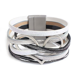 Stylish Heart Multi-Strap Bracelet